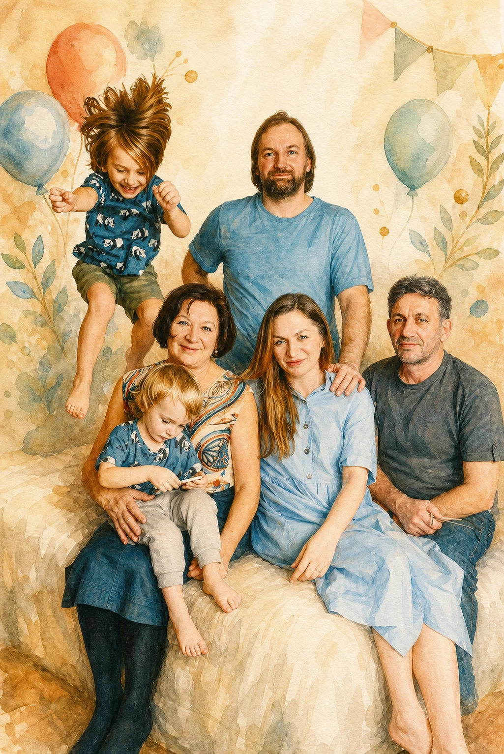 Birthday portraits custom portrait