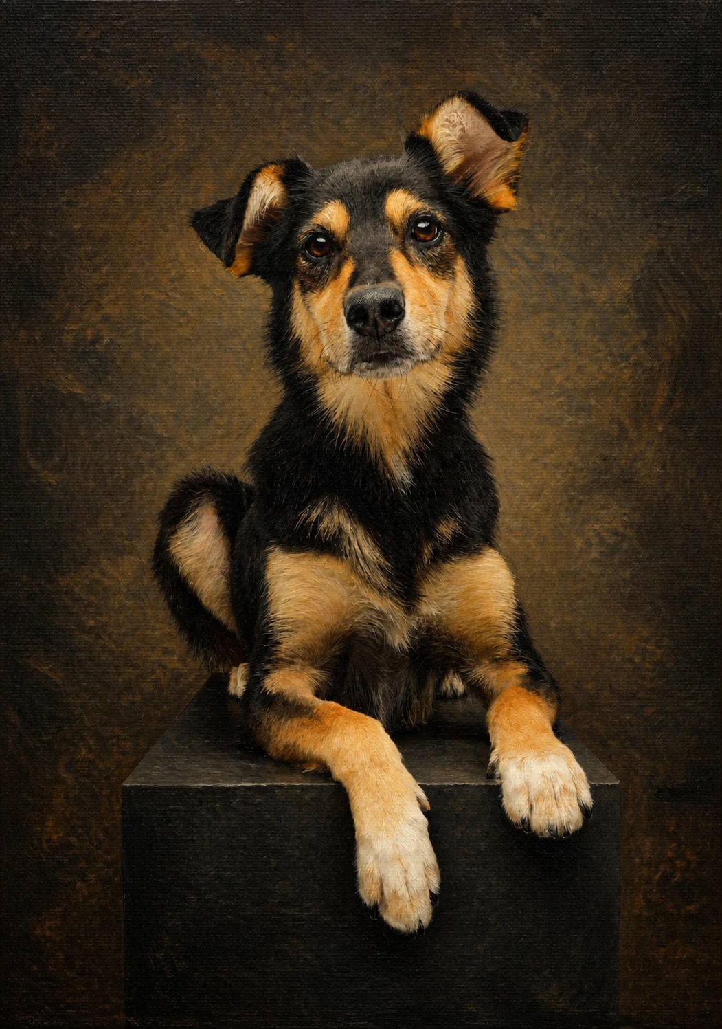 Museum Oil pet portrait example