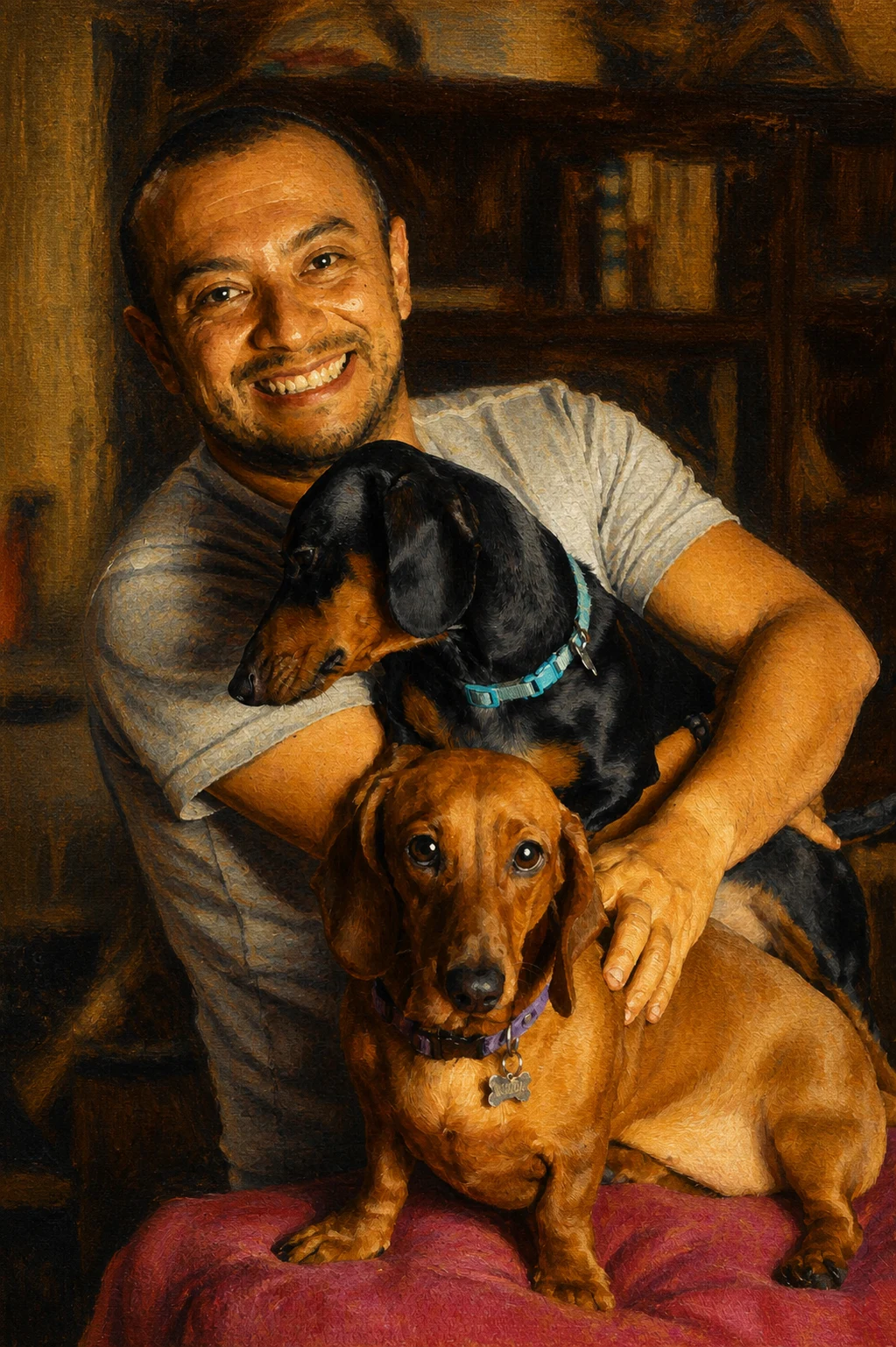 Museum Oil pet portrait example