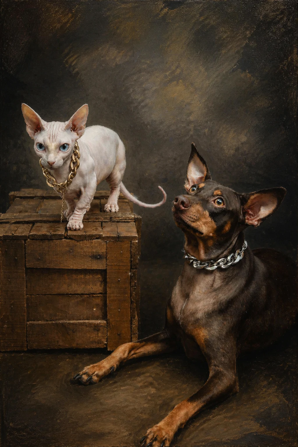 Museum Oil pet portrait example