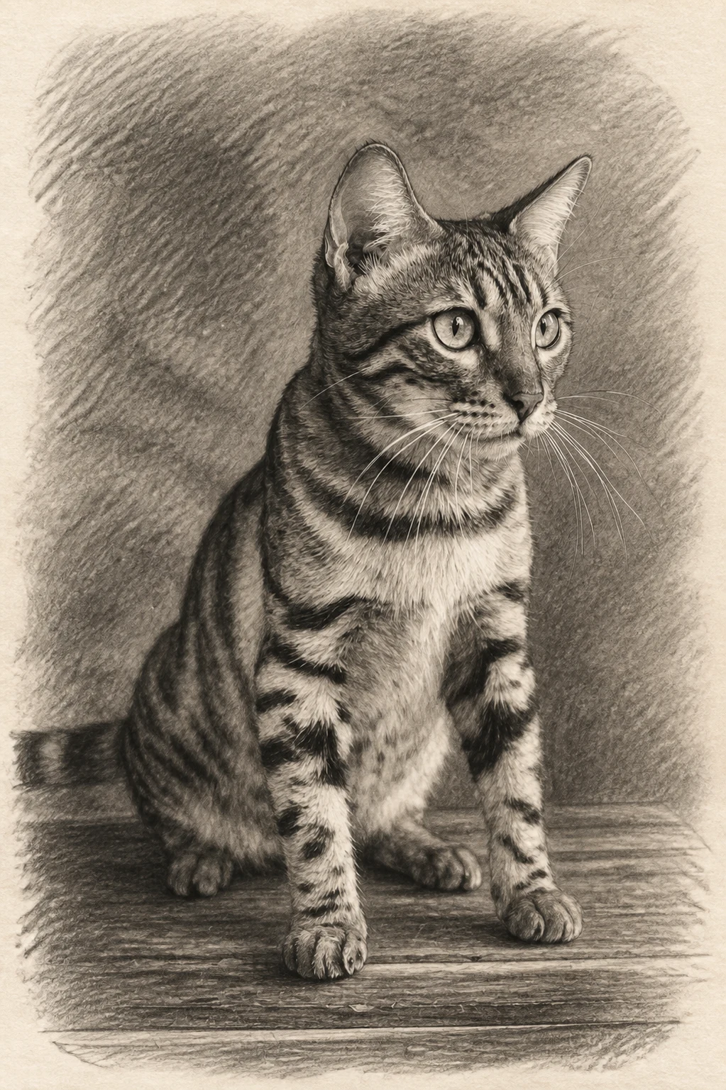 Pencil Keepsake pet portrait example