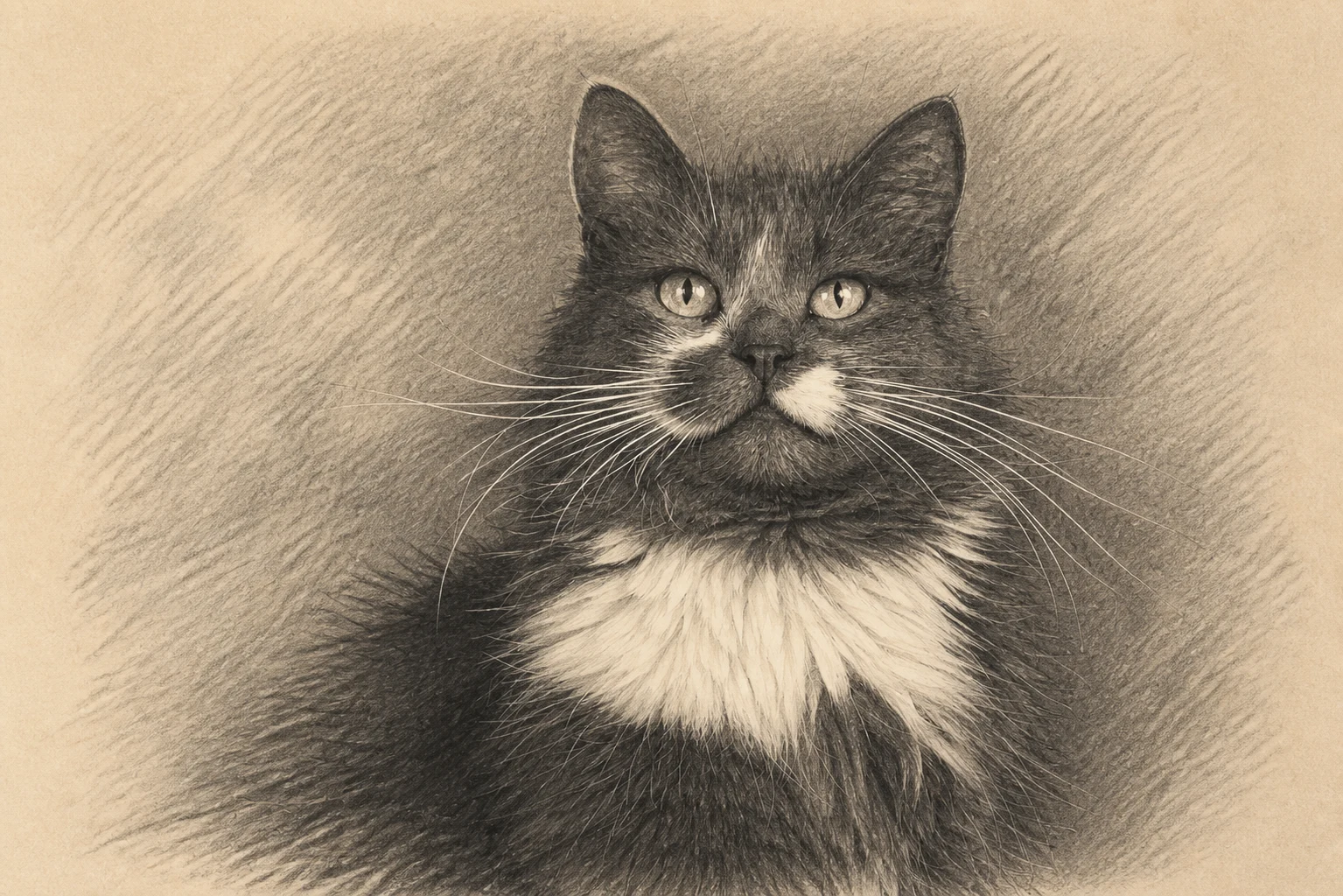 Pencil Keepsake pet portrait example