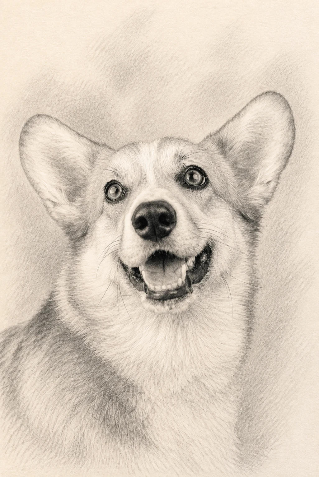 Pencil Keepsake pet portrait example