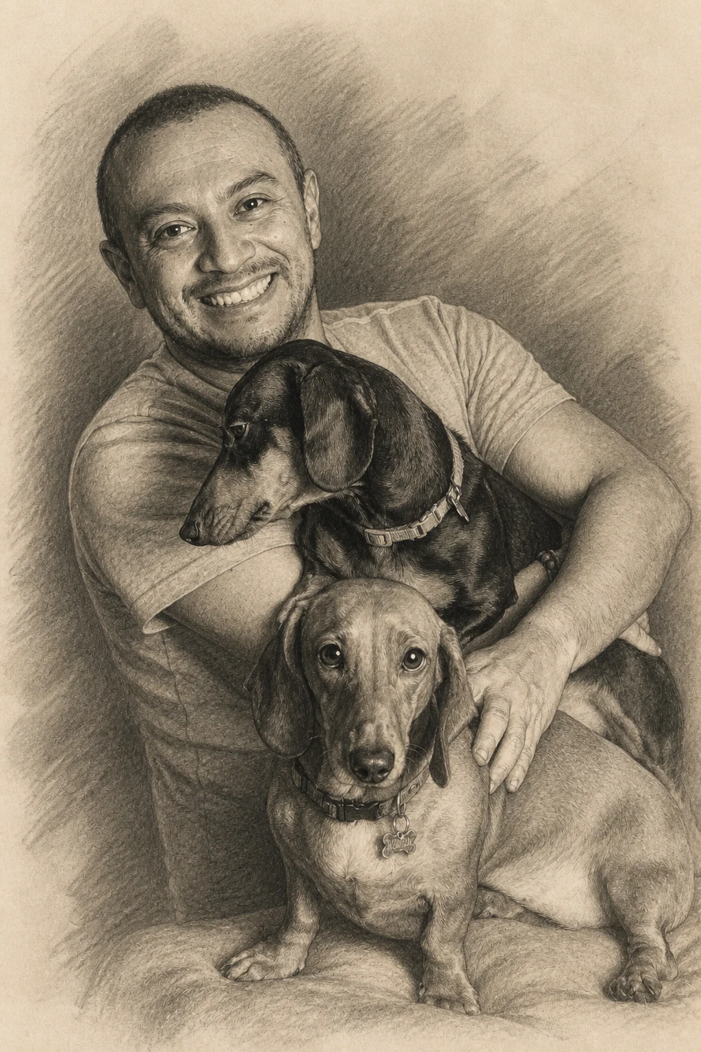 Pencil Keepsake pet portrait example