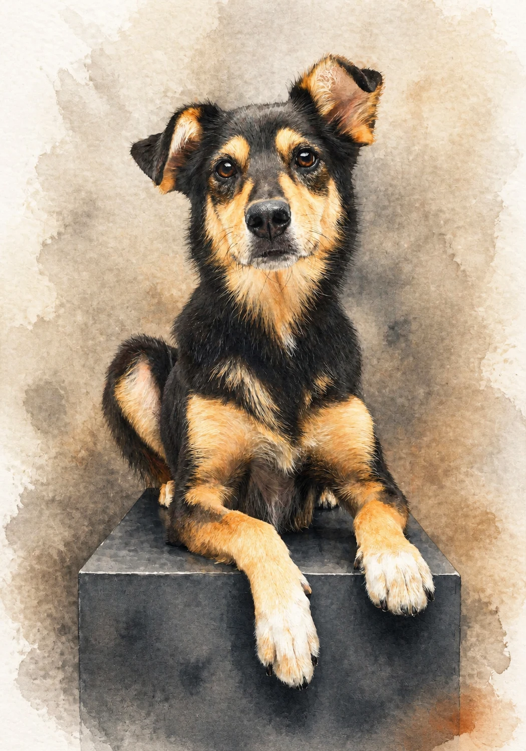 Pet portrait style example for the Labrador Retriever guide