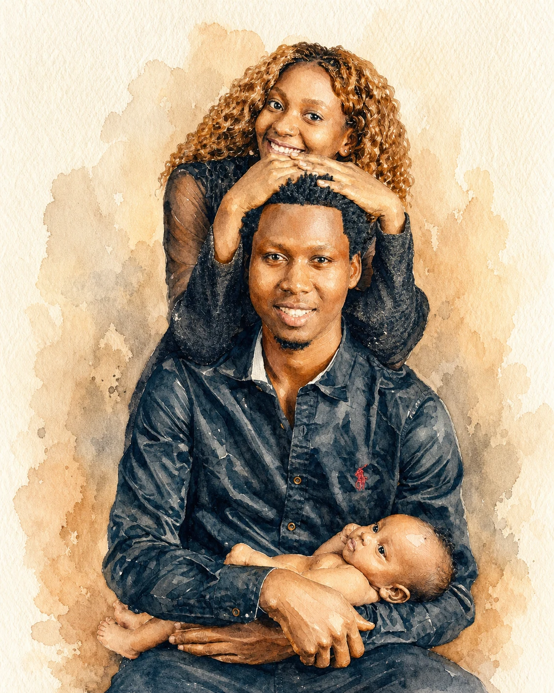 Portrait artwork made from the original photo