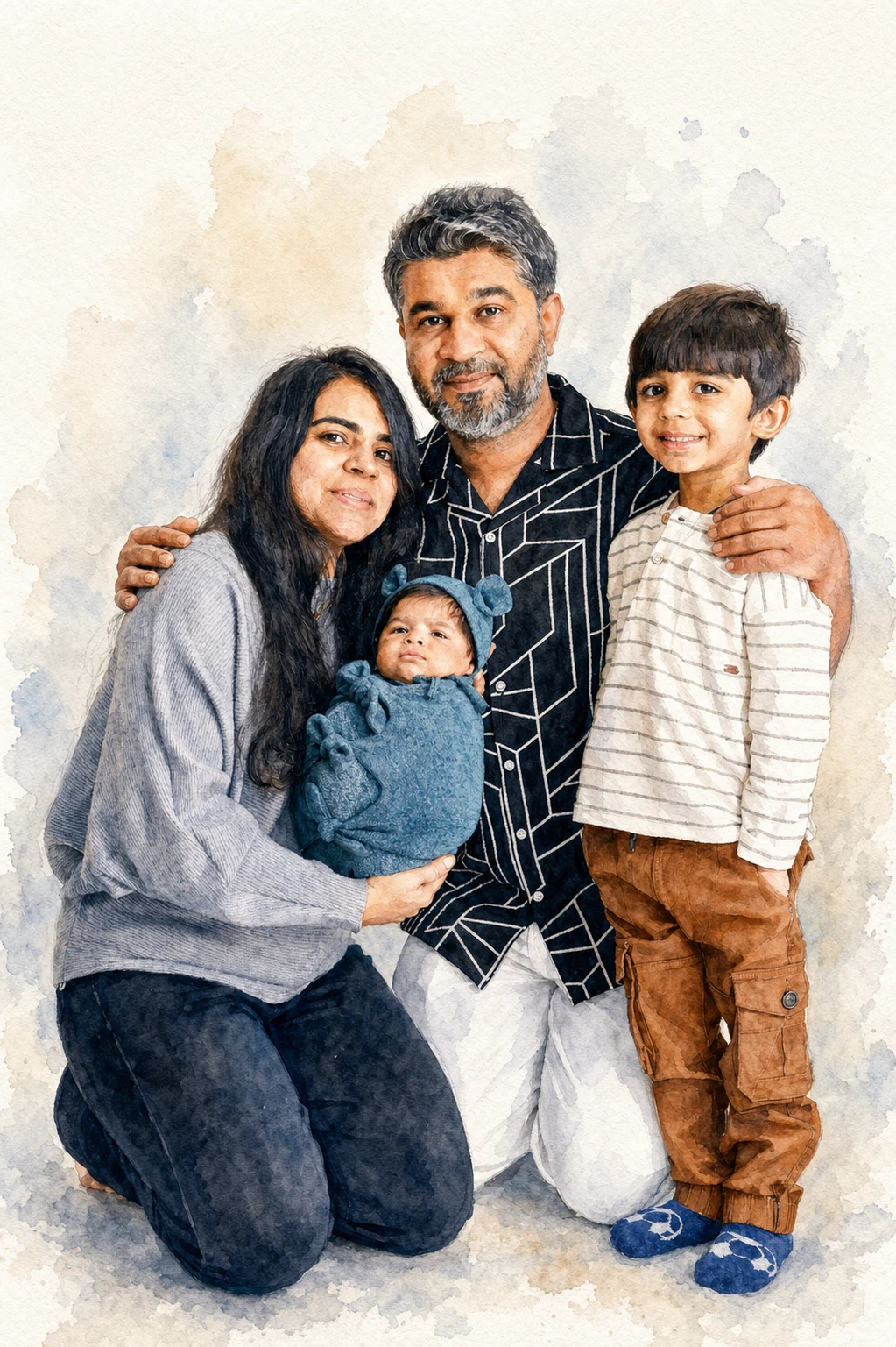 Portrait gift idea for New Parents