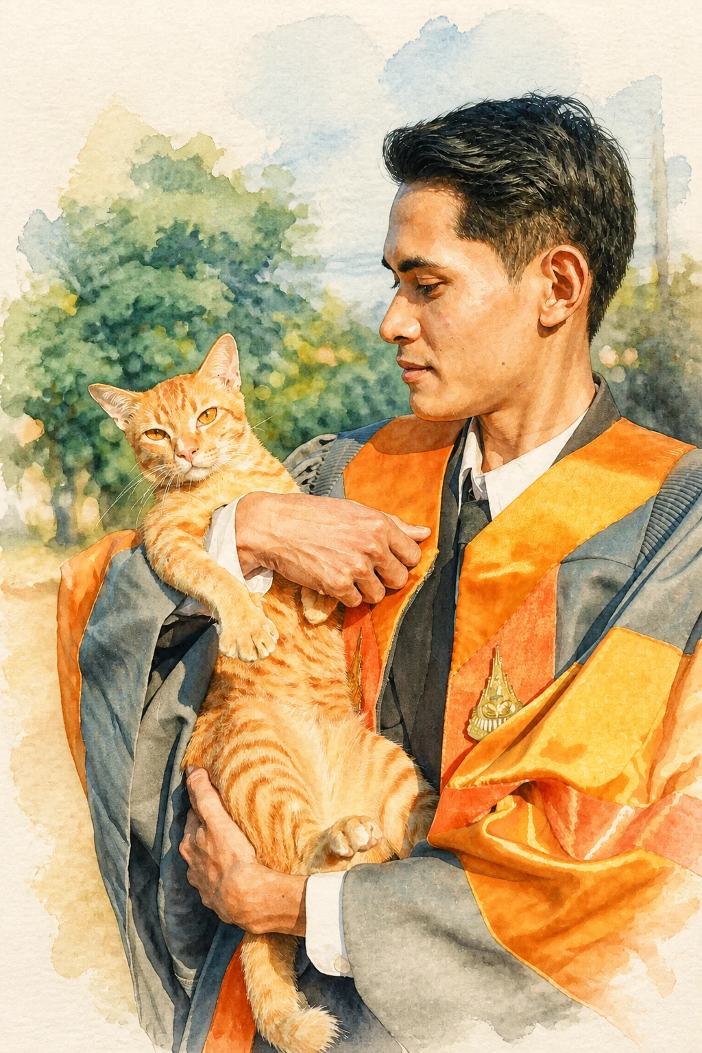 Pet portrait style example for the Bengal guide