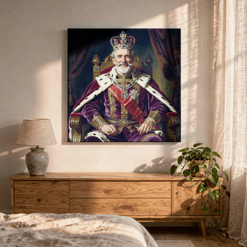 Royal style family portrait gift for grandparents