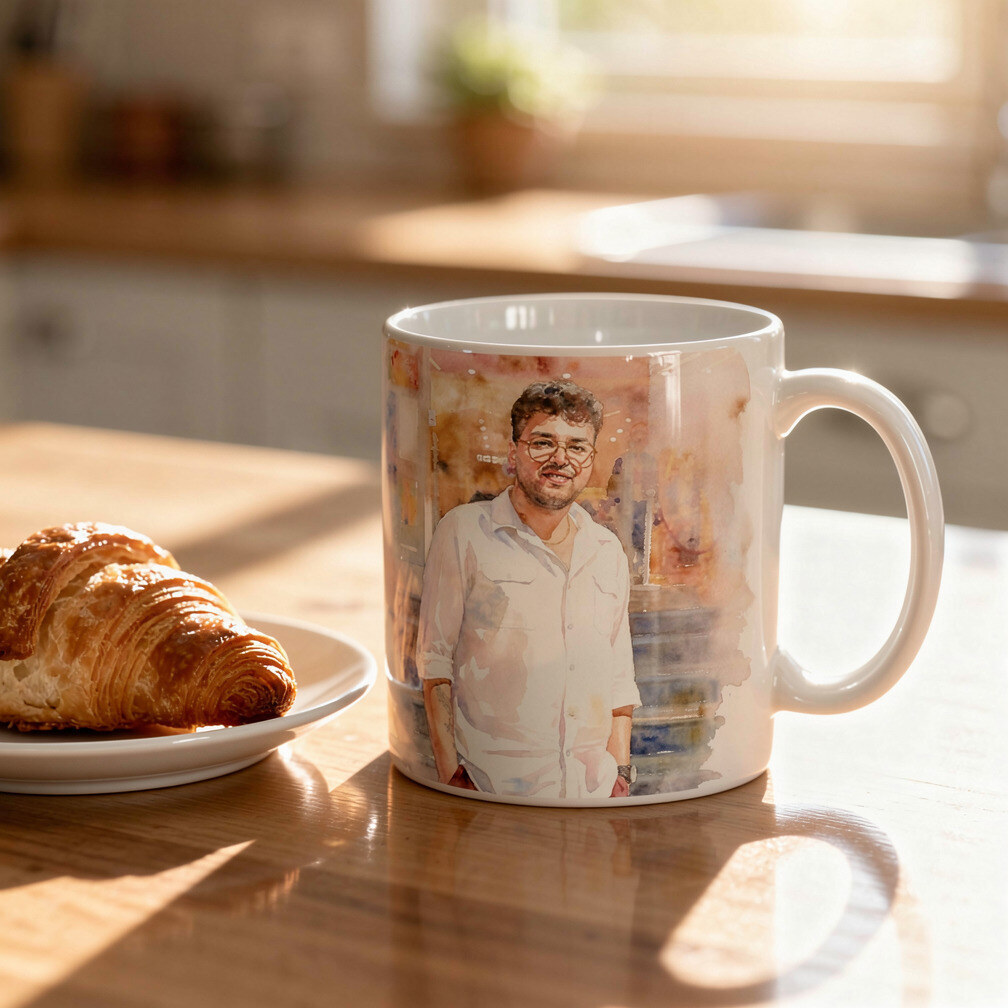 Custom Photo Classic White Mug — For Birthdays