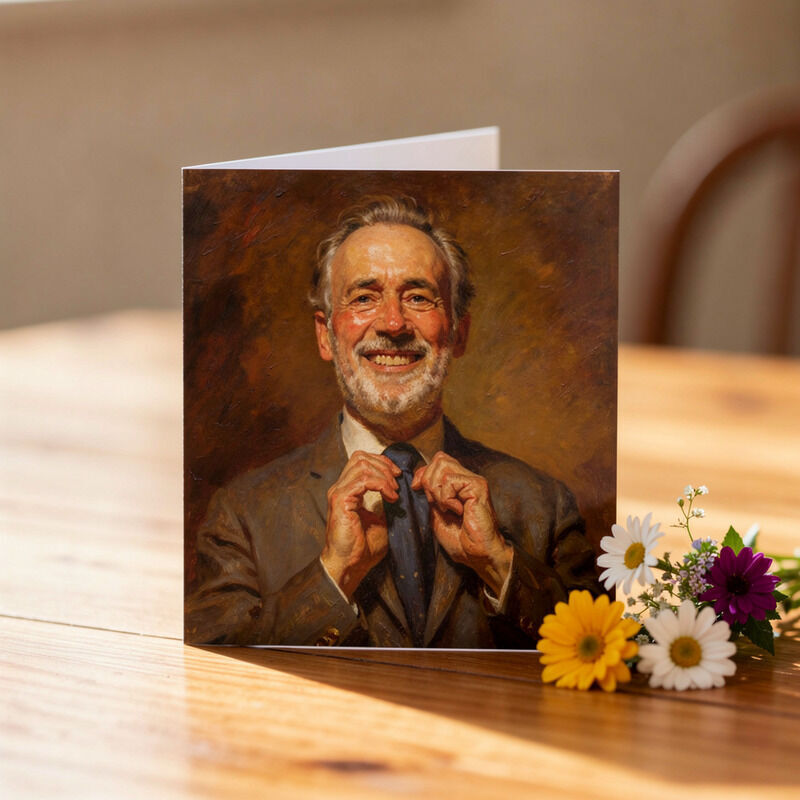 Greeting Card printed with the portrait