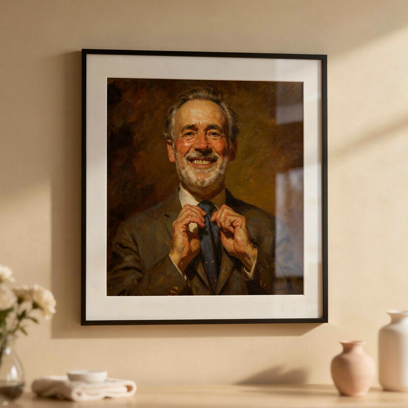 Framed Print AI scene rendering