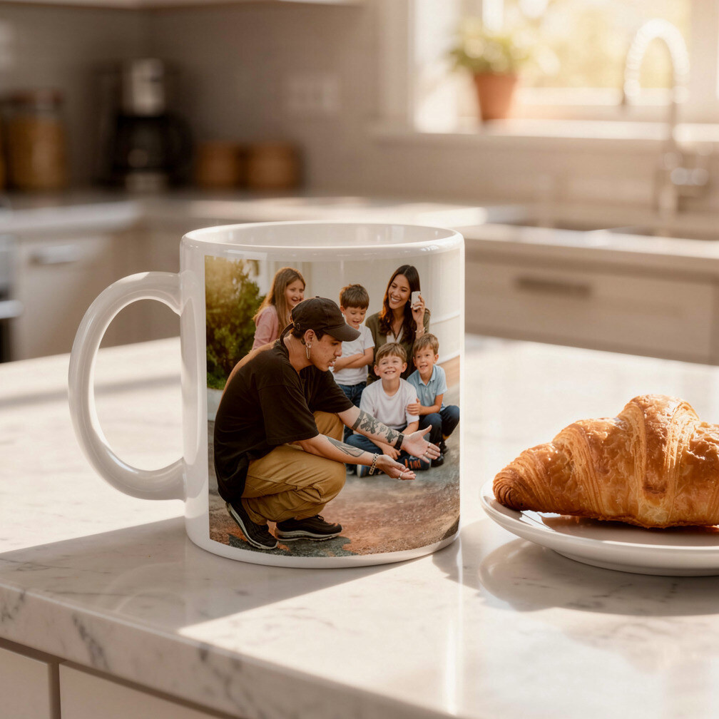 Custom Photo Classic White Mug — For Dad