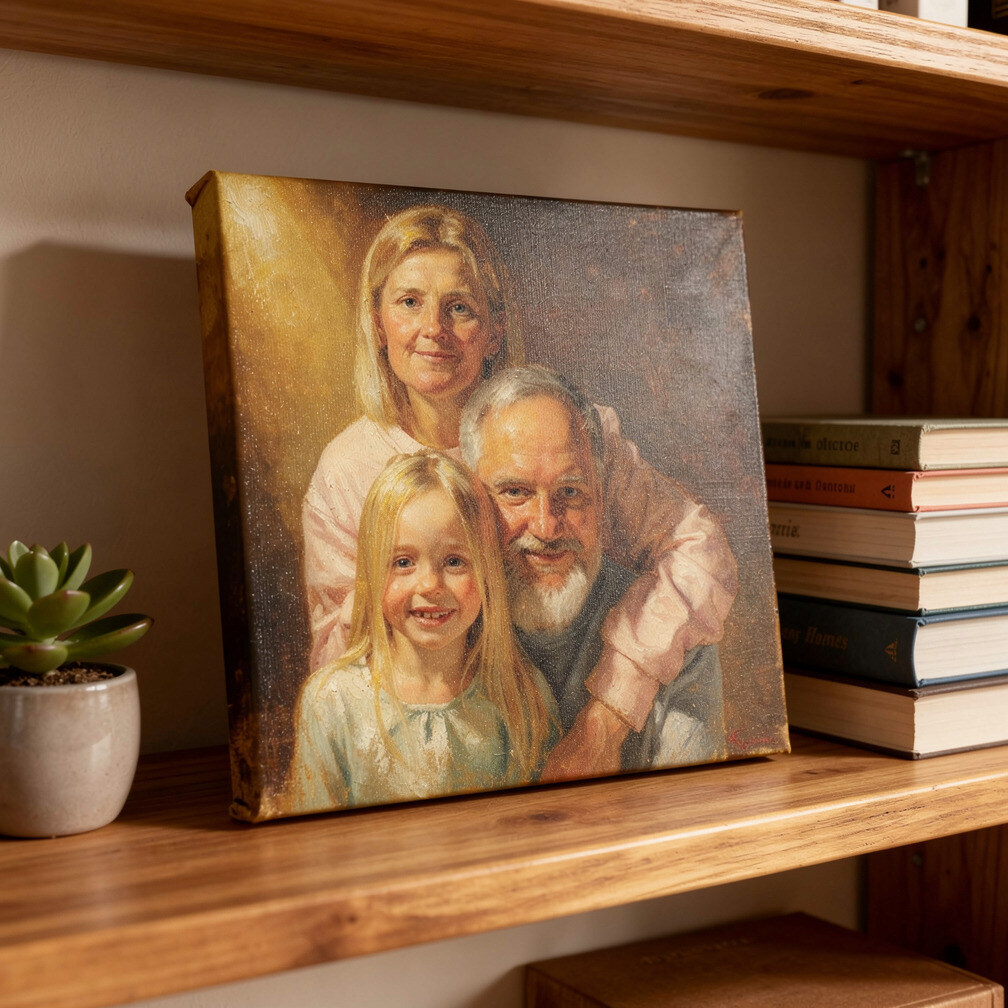 Custom Photo Tabletop Canvas — For Dad