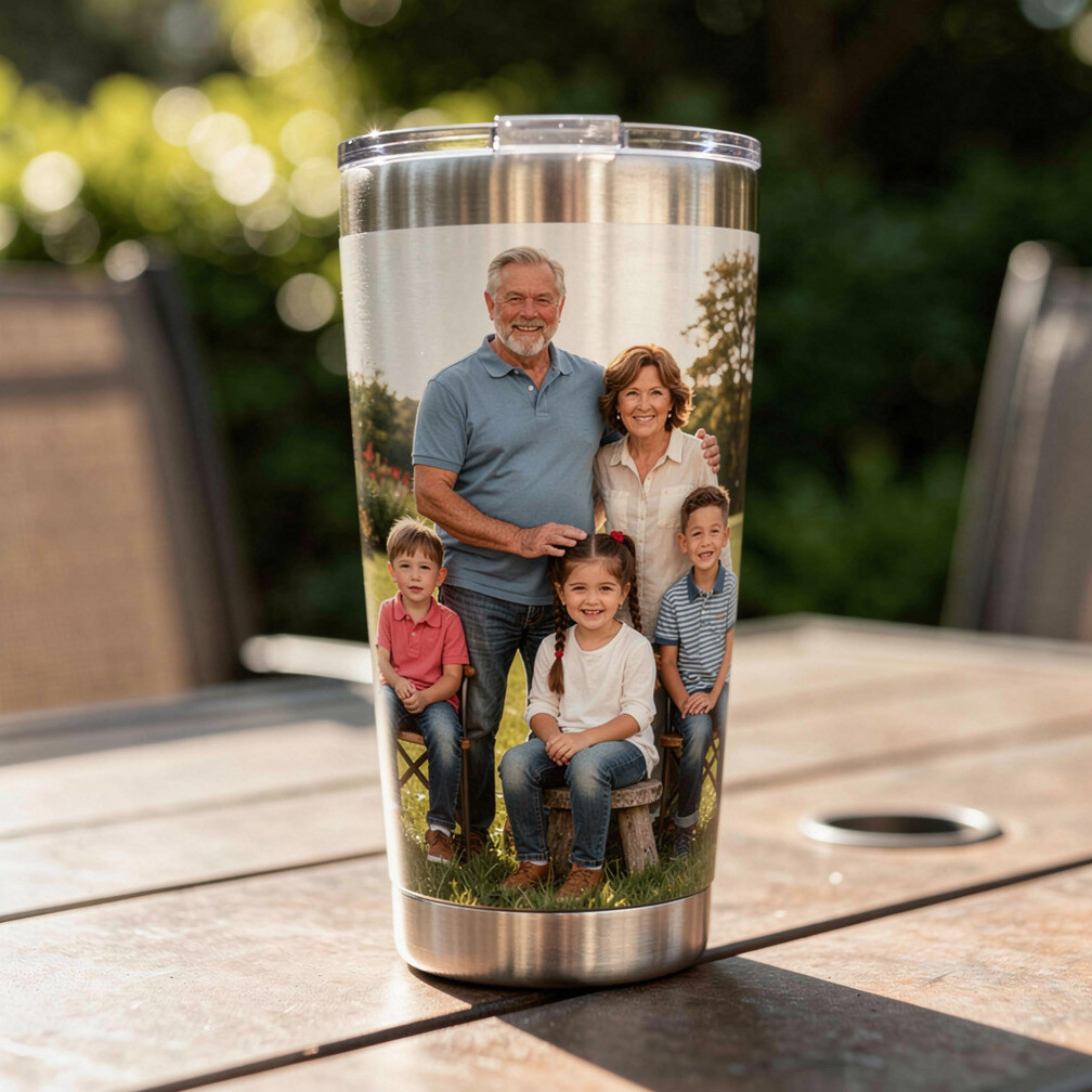 Custom Photo Viking Tumbler — For Dad