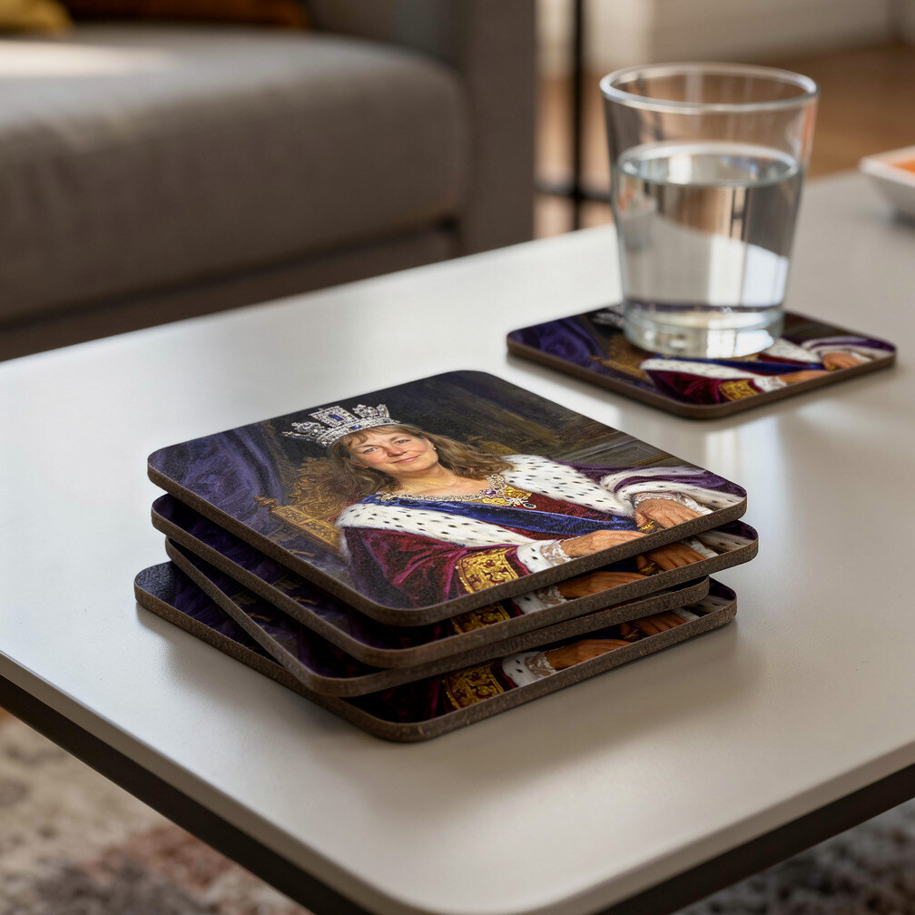 Custom Photo Cork Coasters — For Mom