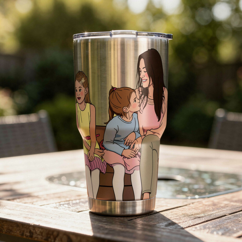Custom Photo Viking Tumbler — For Mom