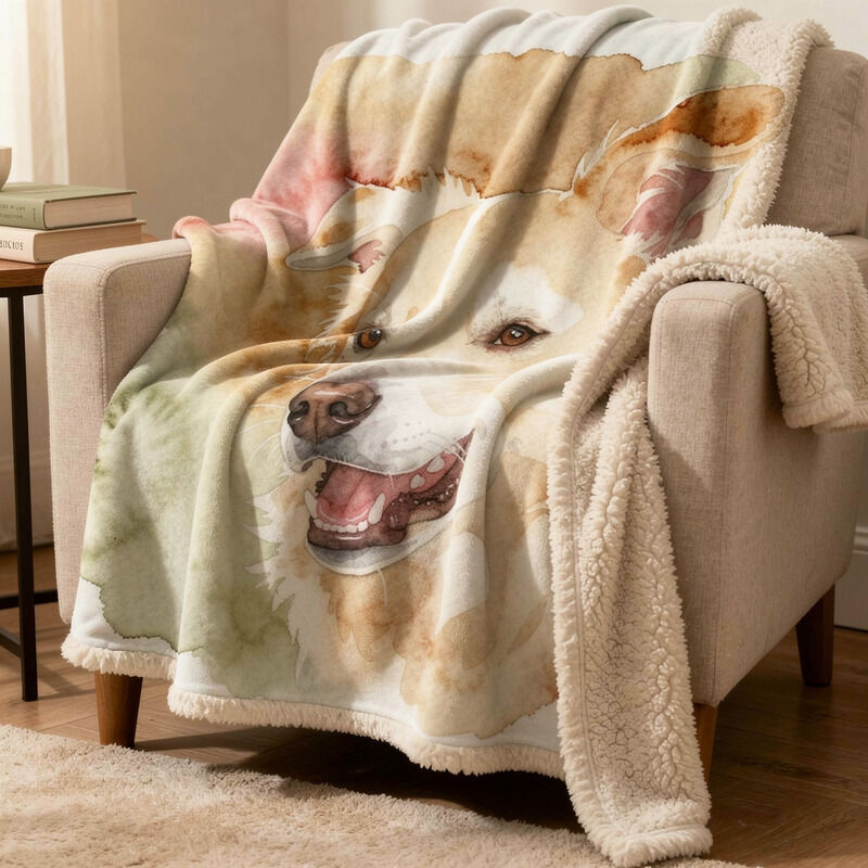 Custom Photo Sherpa Blanket — For Pets