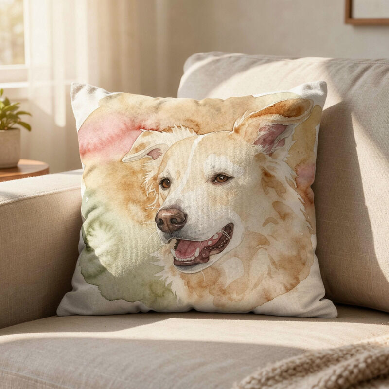 Custom Photo Throw Pillow — For Pets