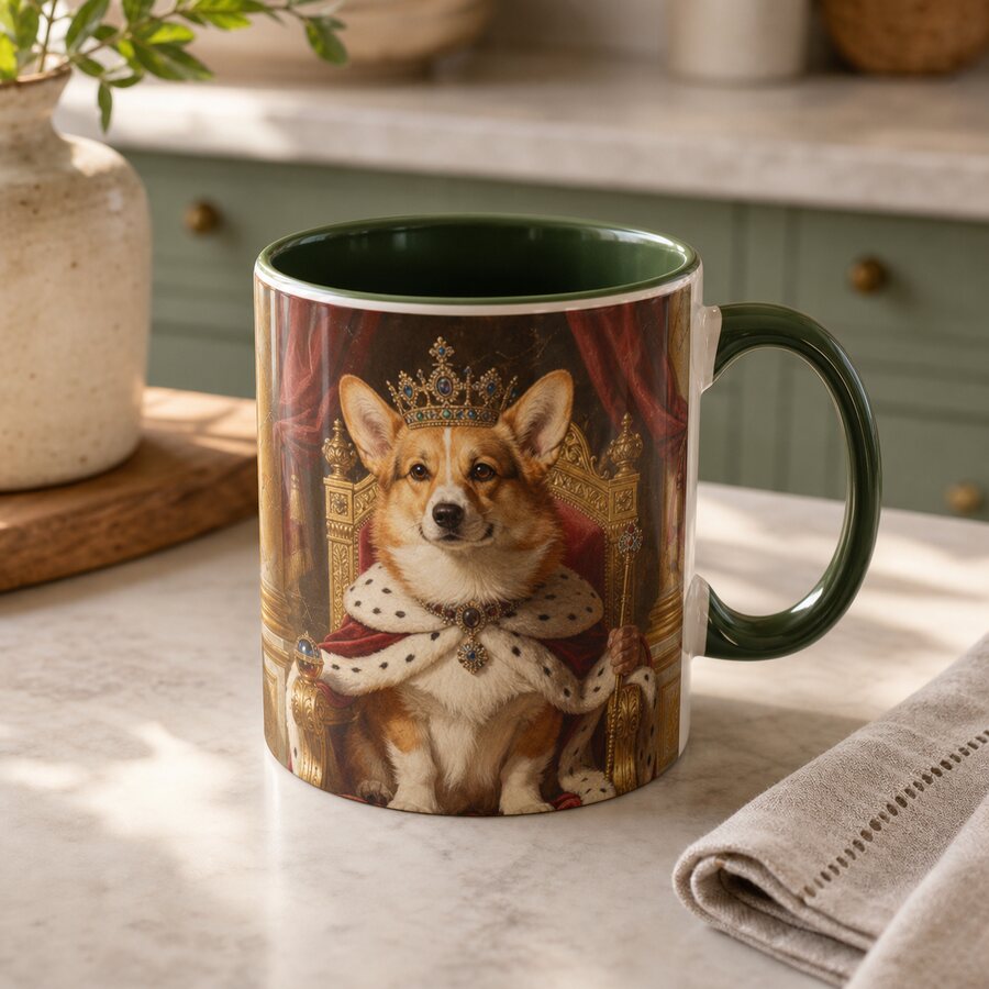 Custom Photo Accent Mug — For Pets