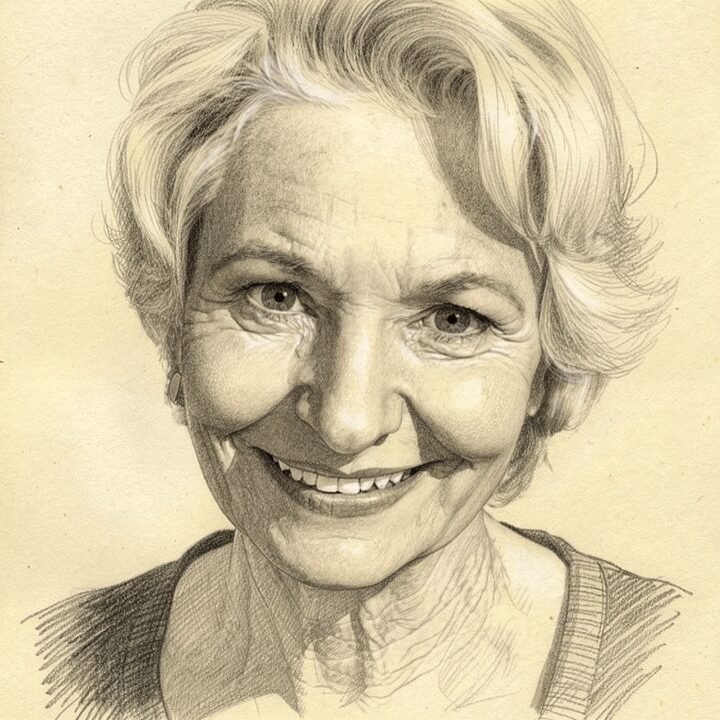 Pencil Sketch on Greeting Card