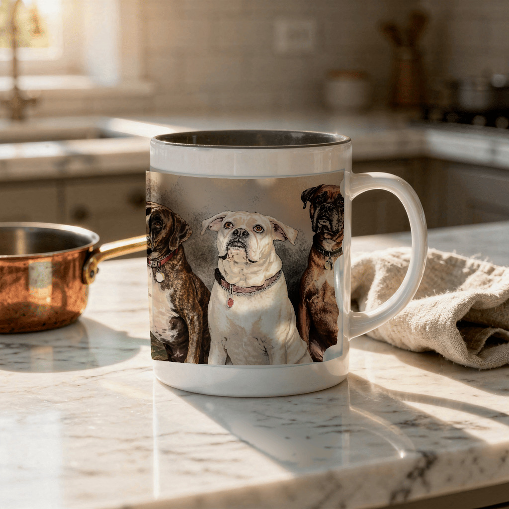 The exact Signature Watercolor artwork shown on Custom pet mug — under $30, daily-use new-parent gift.