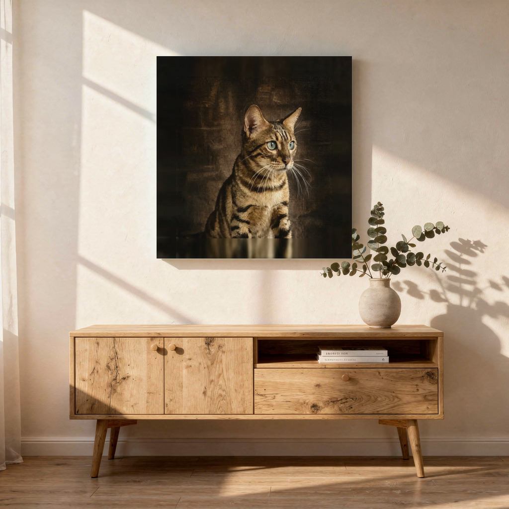 The exact Museum Oil artwork shown on Oil painting canvas — for serious dog or cat parents.
