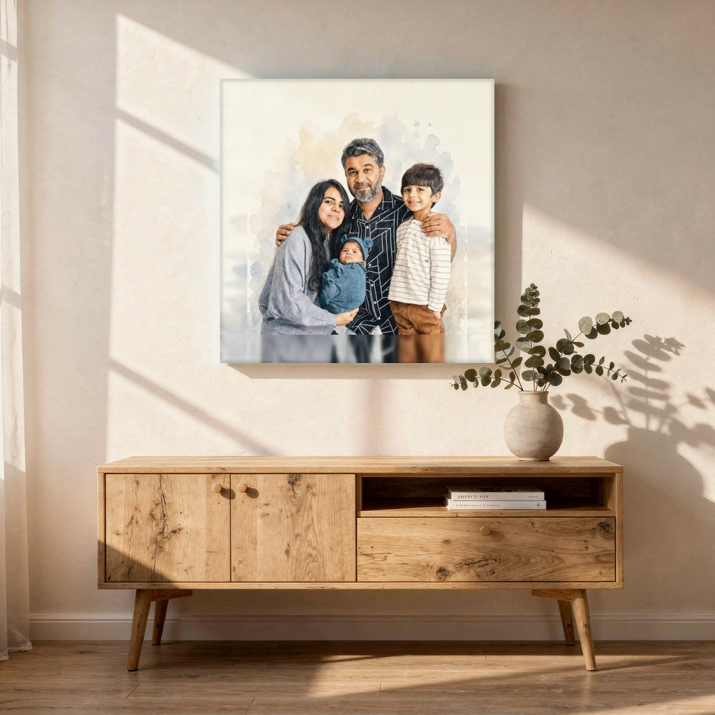 The exact Signature Watercolor artwork shown on Romantic florals for the nursery wall.