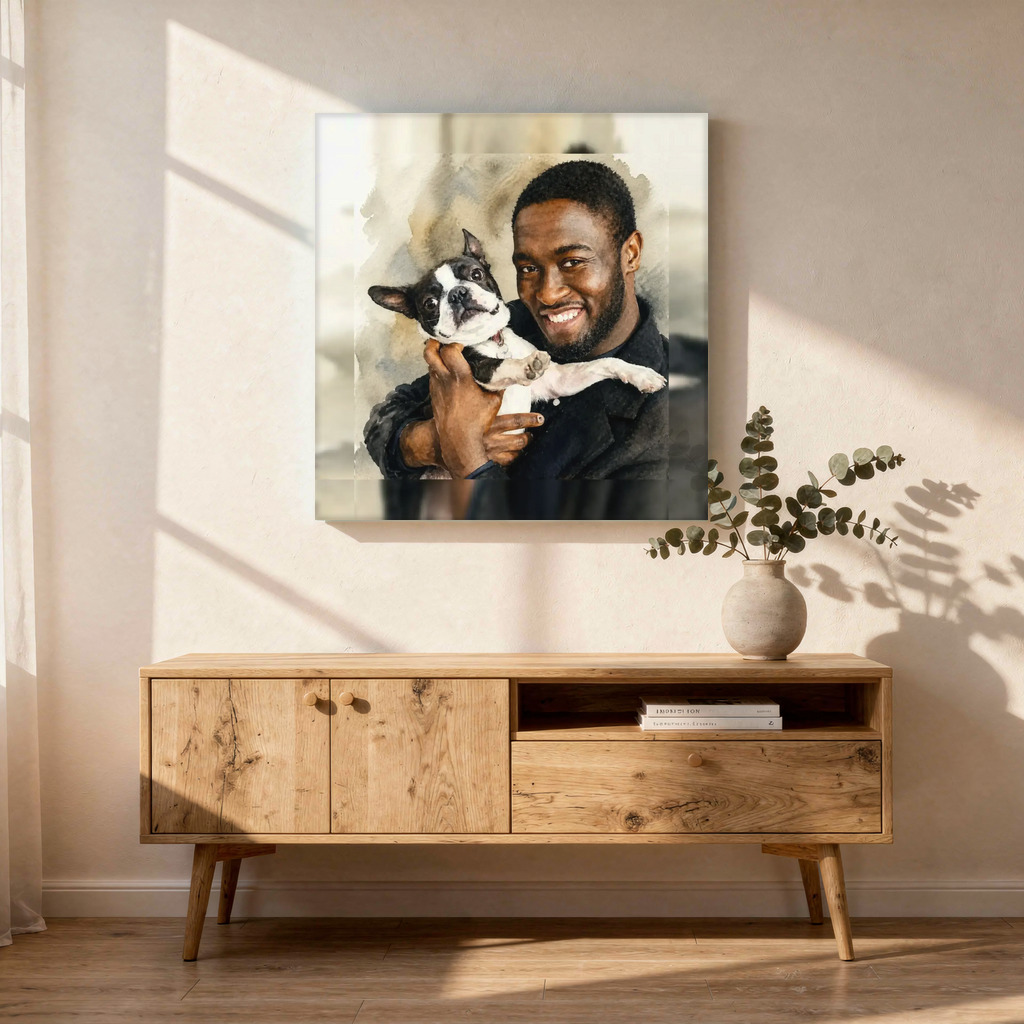 The exact Signature Watercolor artwork shown on Canvas Wall Art