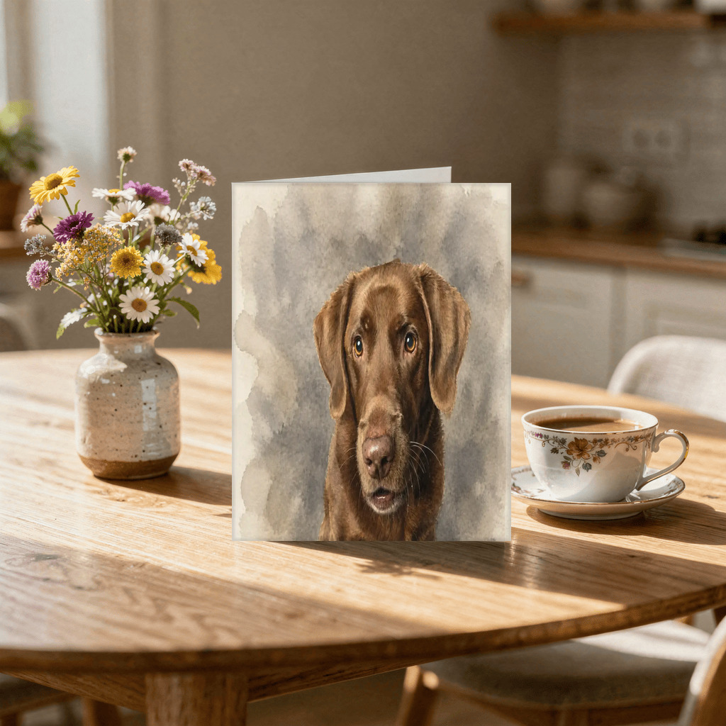 The exact Signature Watercolor artwork shown on A botanical thank-you card.