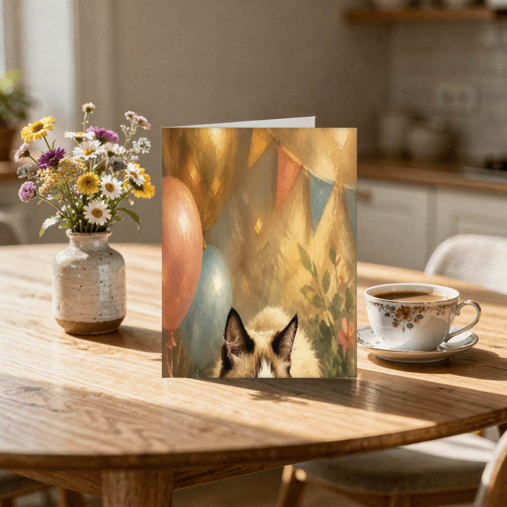 The exact Celebration Storybook artwork shown on A caricature card for a birthday desk drop.