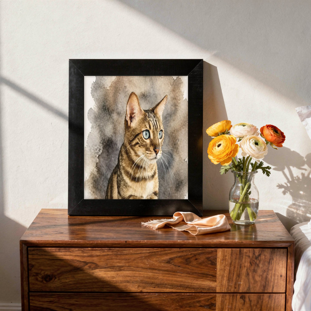 Pet portrait style example for the Persian guide