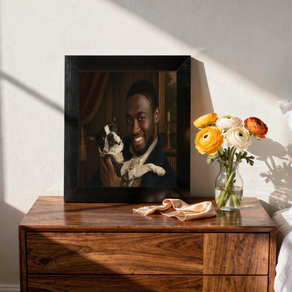 The exact Royal Heritage artwork shown on Renaissance Royal print — viral-pick for first-pet households.