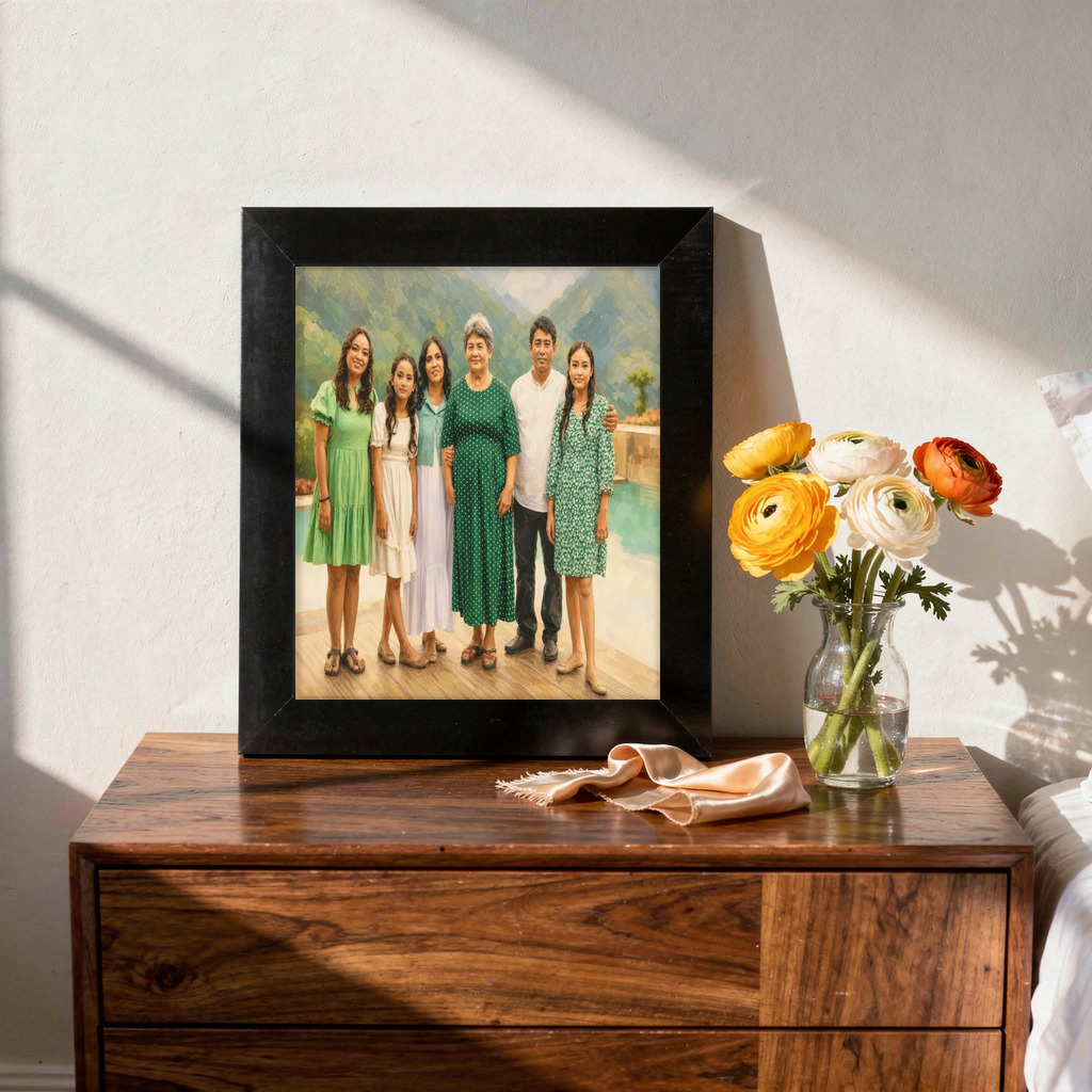 The exact Modern Editorial artwork shown on A proper portrait for the hallway.