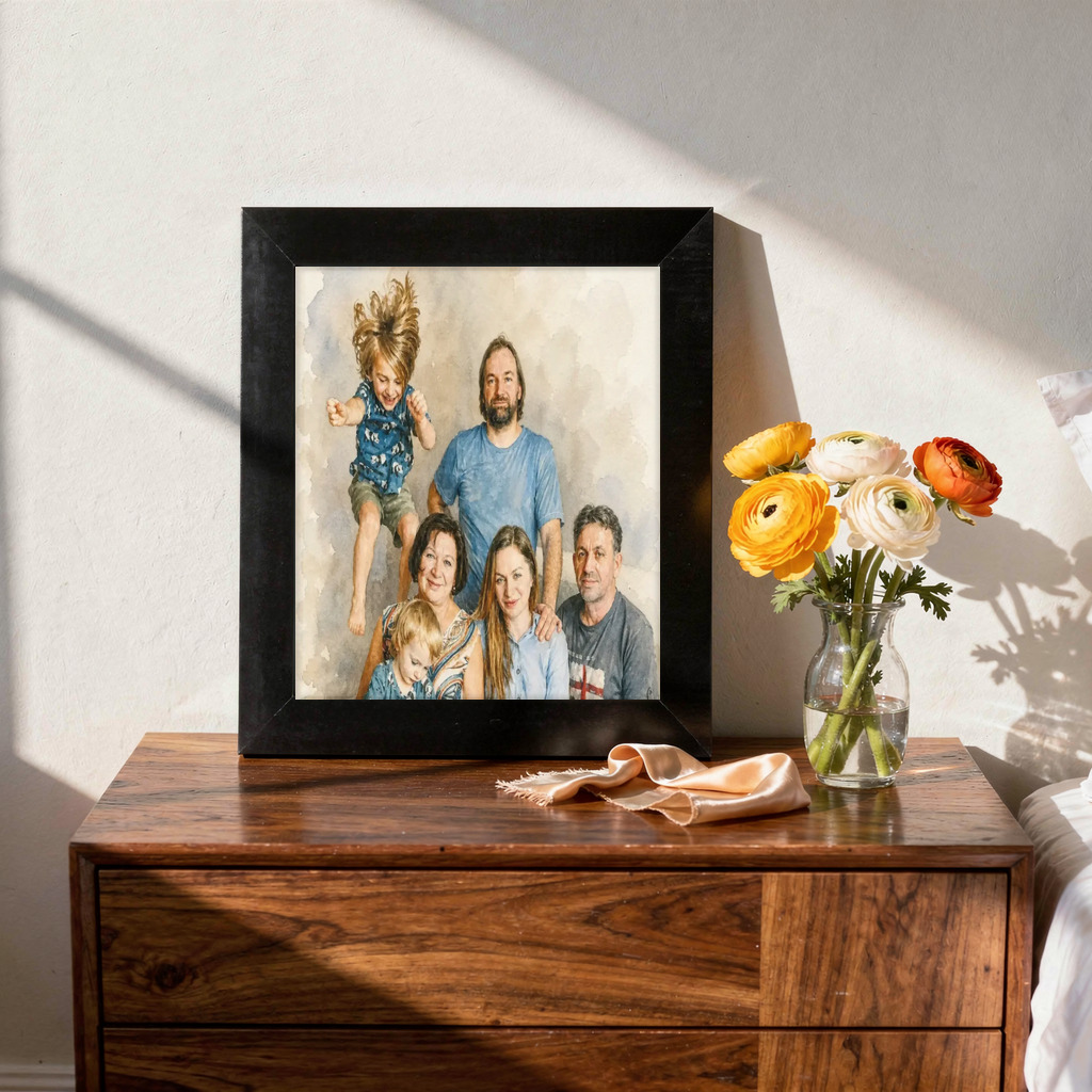 The exact Signature Watercolor artwork shown on Framed Print