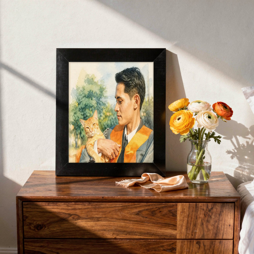 Pet portrait style example for the Bengal guide