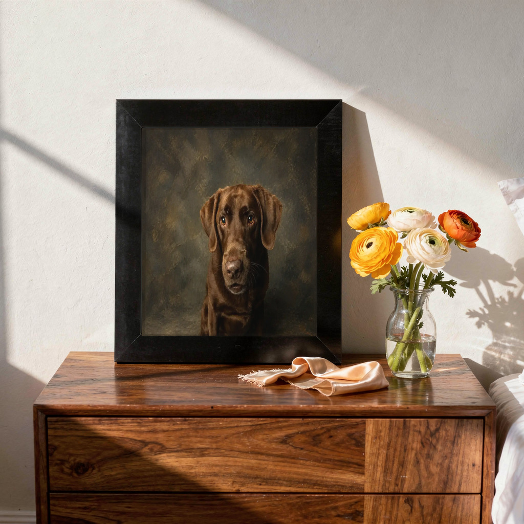 The exact Museum Oil artwork shown on A classical oil portrait — the safest in-law pick.