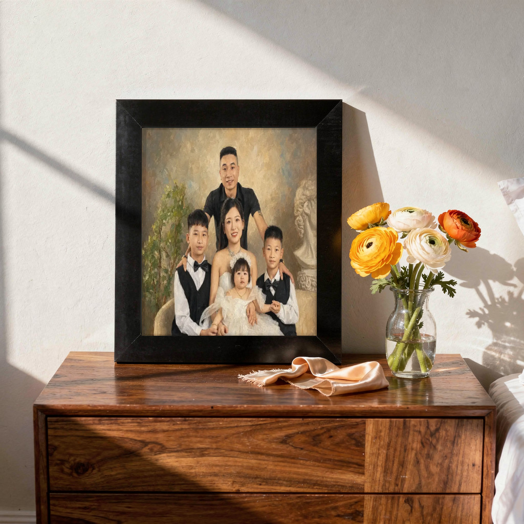 Oil Painting portraits for Christmas sample