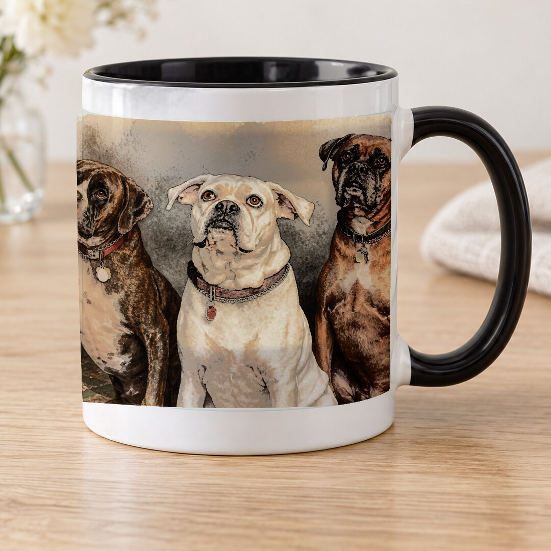 Illustrative Signature Watercolor portrait on Accent Mug