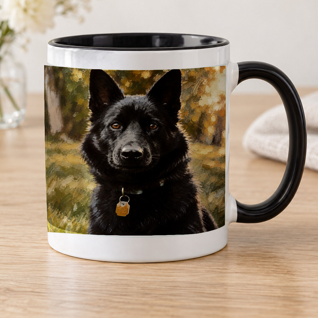 Illustrative portrait example on Accent Mug