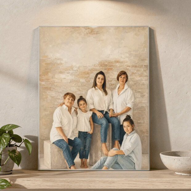 Illustrative Modern Editorial portrait on Acrylic Print