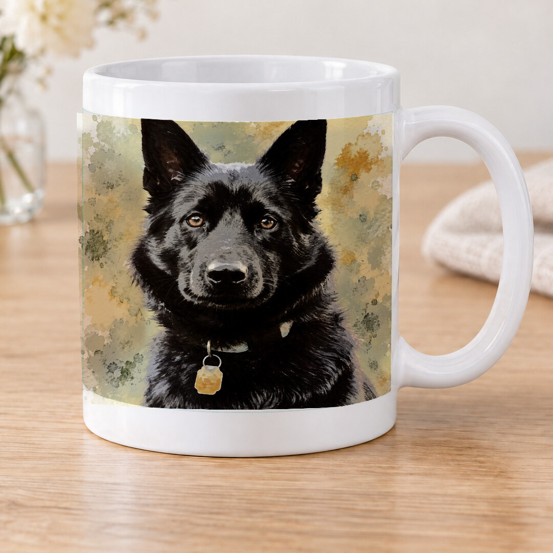 Illustrative Signature Watercolor portrait on Classic White Mug
