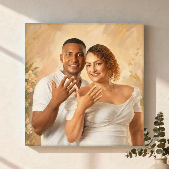 Illustrative Celebration Storybook portrait on Canvas Wall Art