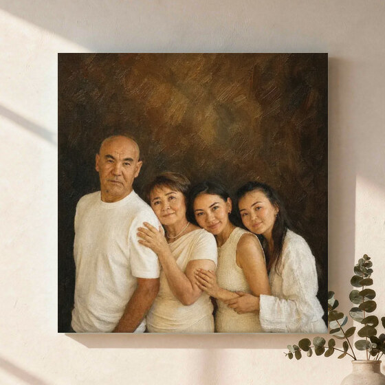 Illustrative portrait example on Canvas Wall Art