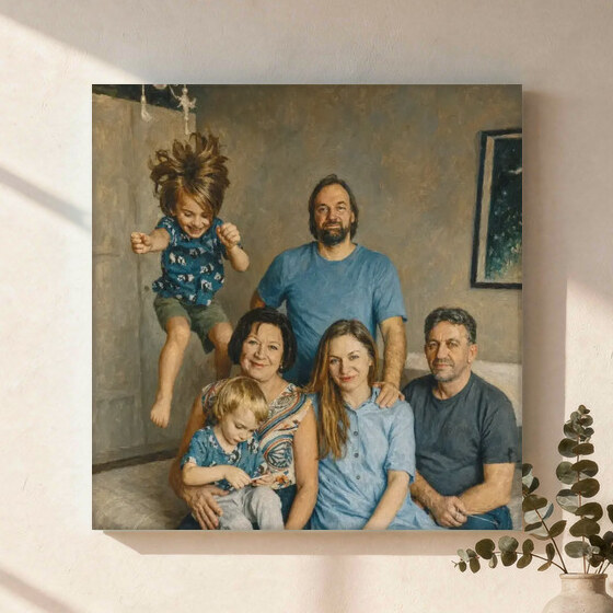 Illustrative portrait example on Canvas Wall Art