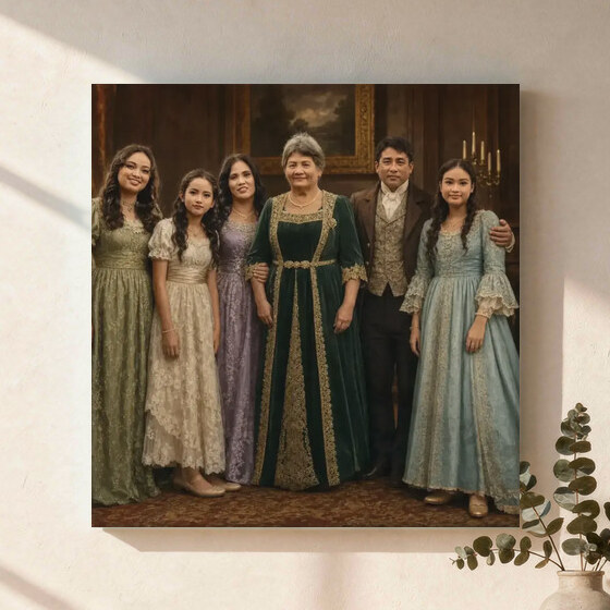 Illustrative Royal Heritage portrait on Canvas Wall Art