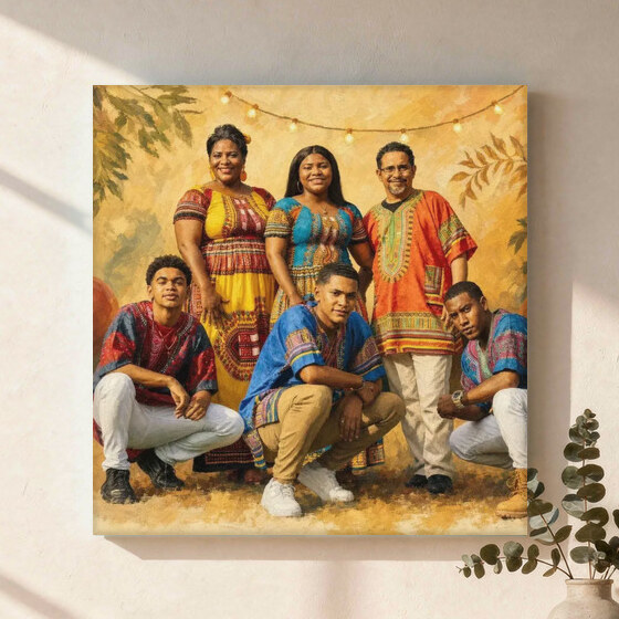 Illustrative Celebration Storybook portrait on Canvas Wall Art