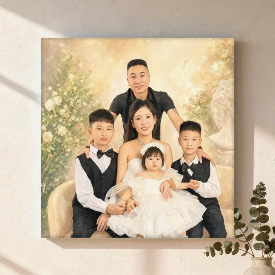 Illustrative Celebration Storybook portrait on Canvas Wall Art