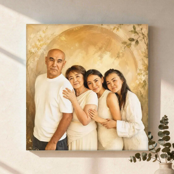 Illustrative Celebration Storybook portrait on Canvas Wall Art