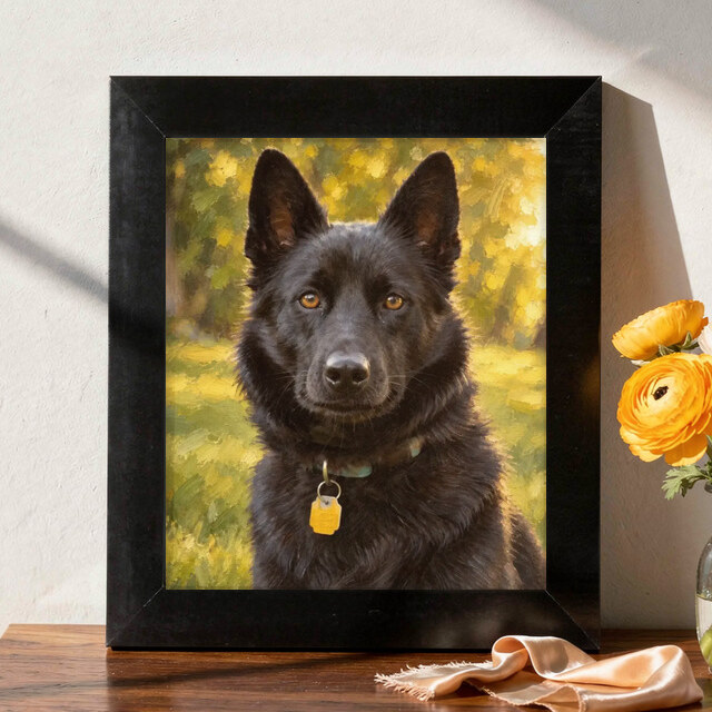 Museum Oil artwork shown on Framed Print
